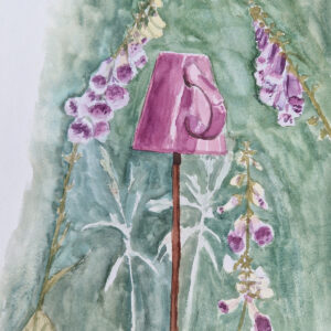 Rosa Becher mit Fingerhüten